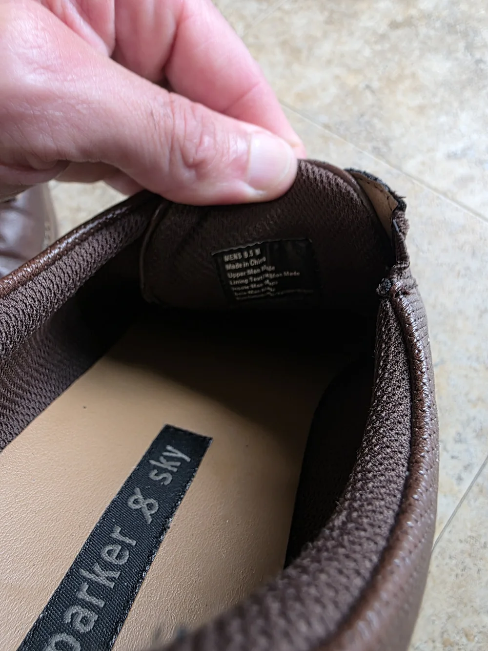Parker & SKY  Men's Dark Brown Leather Lace-Up Oxfords